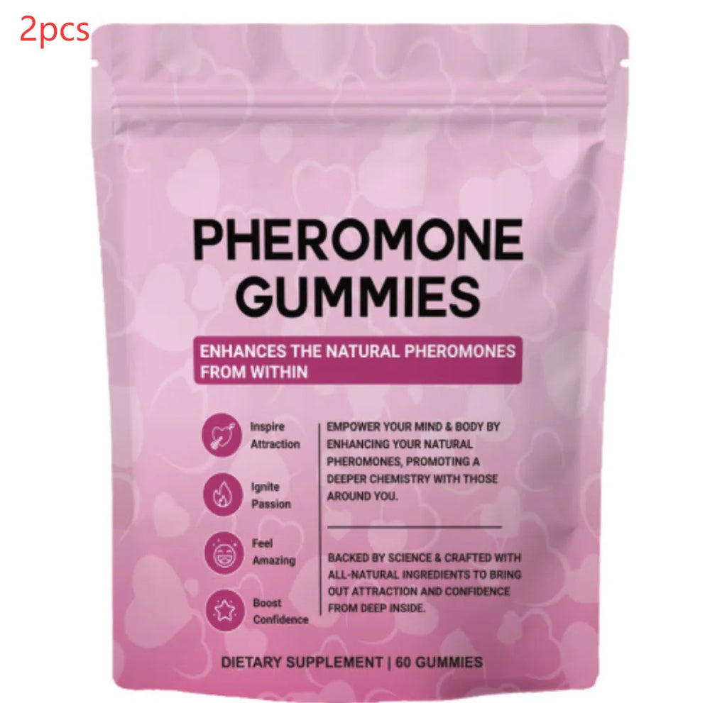 60-piece pack of edible pheromone gummy tablets for household insect control with fruity flavouring