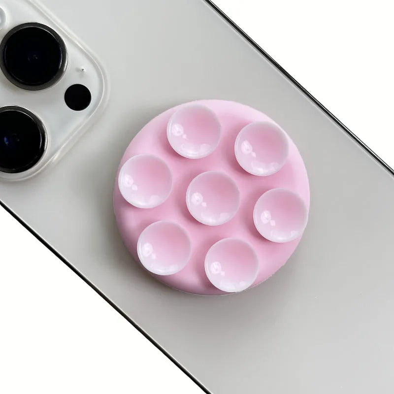 Universal silicone phone airbag bracket detachable foldable suction cup stand on a table for short video recording