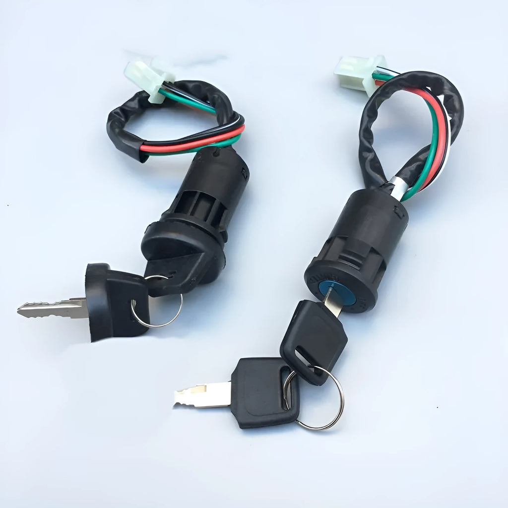 Waterproof plastic electric door lock for automotive applications with multiple wiring configuration options