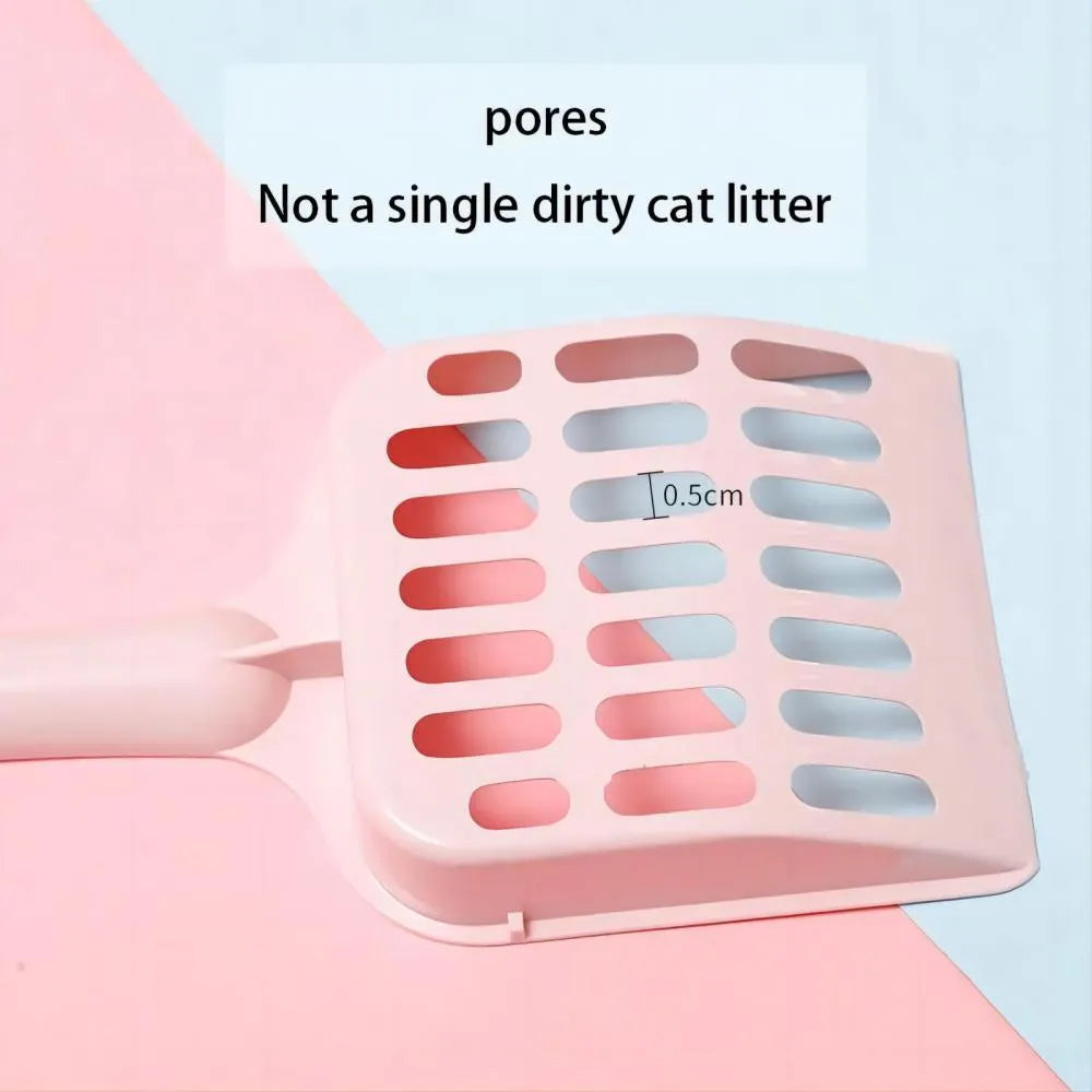 Plastic cat litter scoop in blue colour with dimensions 20cm long by 9cm wide