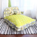 Teddy small dog pet bed in green with PP cotton fill, 40x50cm size