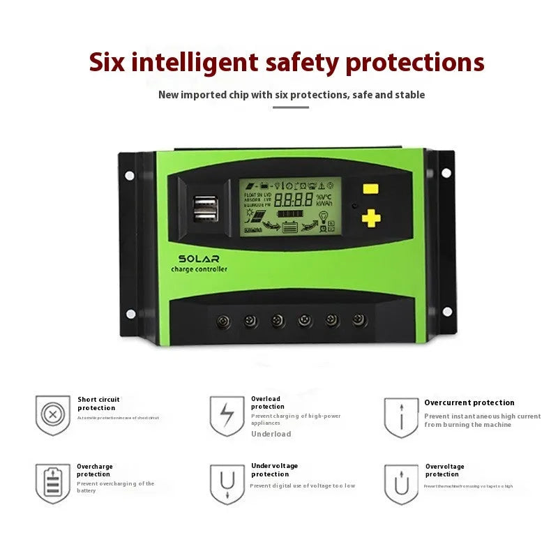 PWM solar charge controller 12V 24V 50A with IP32 enclosure