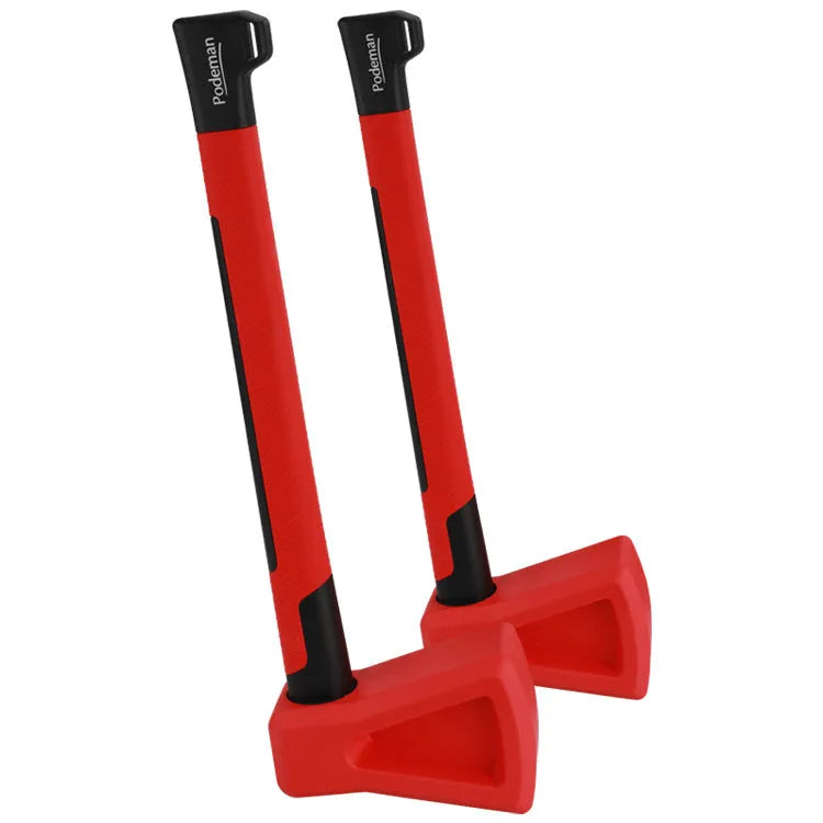 Red plastic fitness axe trainer for home muscle exercise and strength training equipment