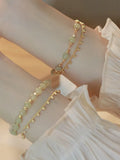 Natural Hetian Jade women's bracelet with princess charm handmade jewellery