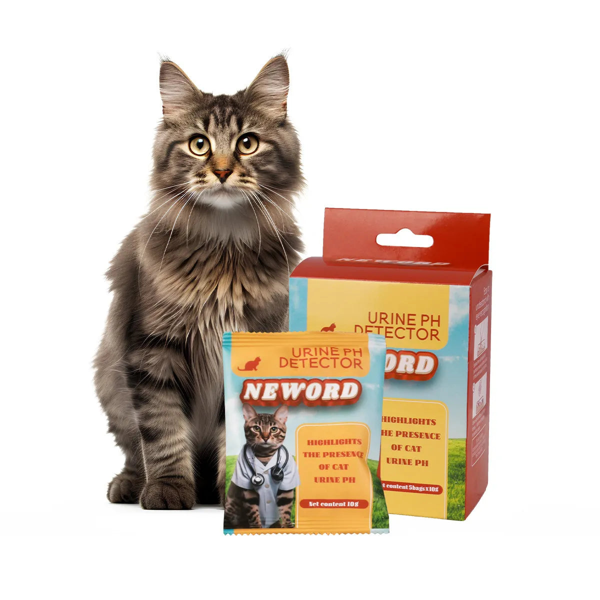 5PC cat litter self checking particles set in Brown and Green for litter box use