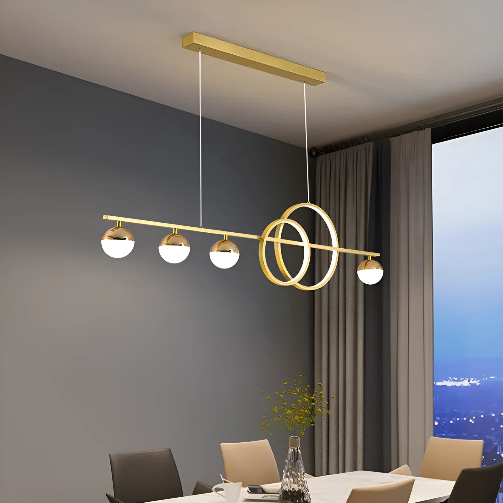 Modern rectangular aluminium ceiling light in black or gold finish, shown in three different lengths.