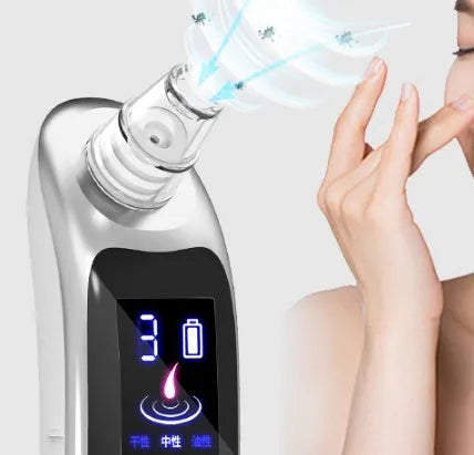 Electric pore cleaner suction blackhead remover with 3 modes in black rose gold and white