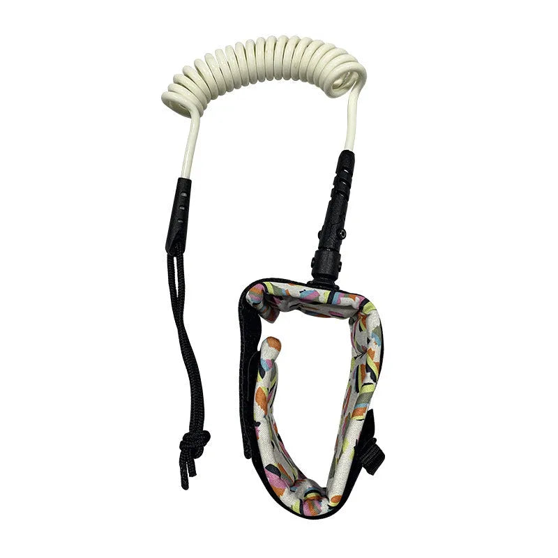 Close-up of a high-strength elastic pulp rope used as a surfboard hand holding tether.