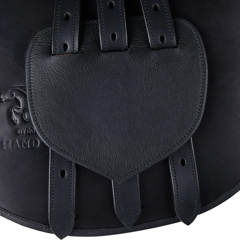 Cowhide leather horse saddle 17 inch black colour obstacle riding equestrian sports gear