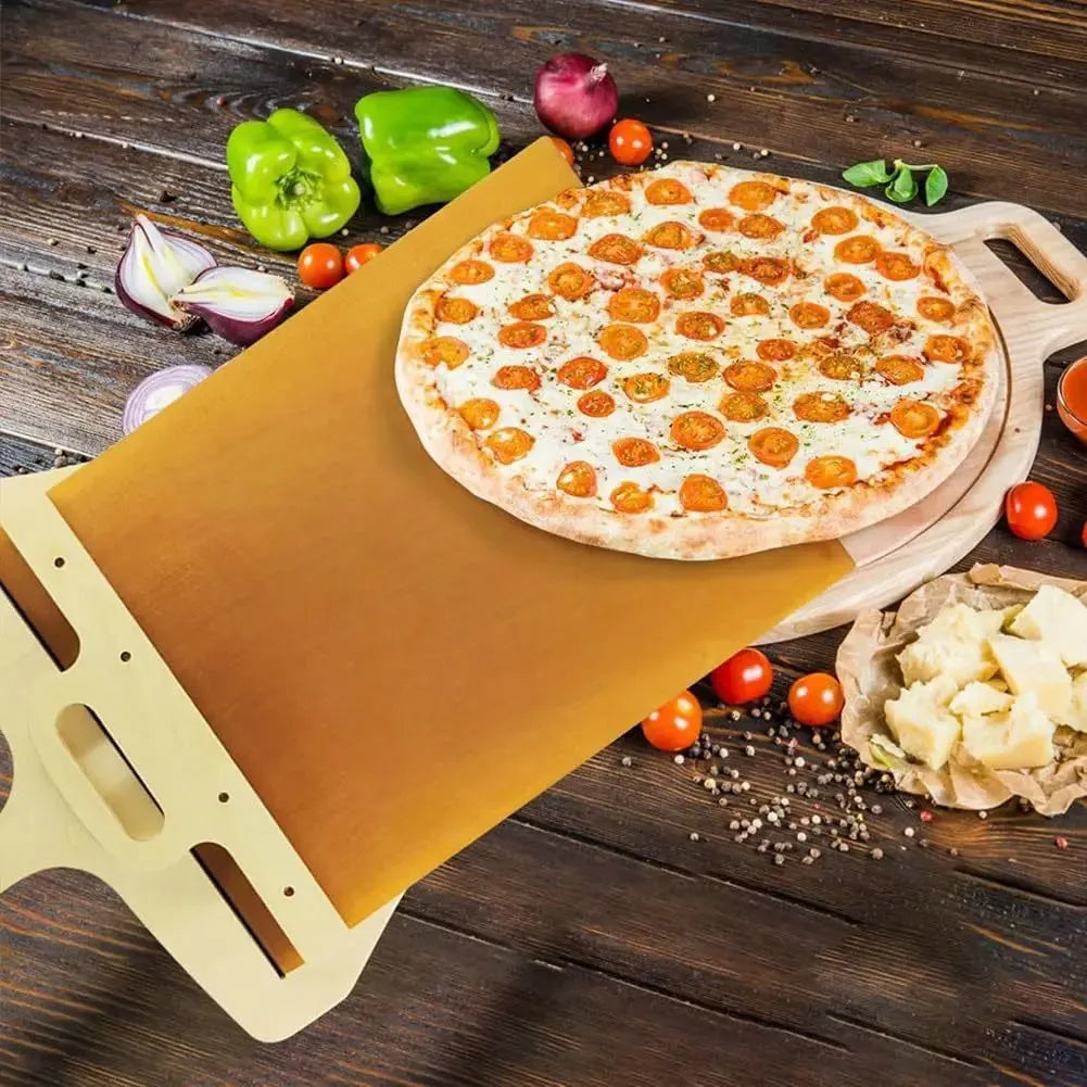 Food-grade PP pizza transfer shovel with non-stick surface measuring 55cm by 35cm