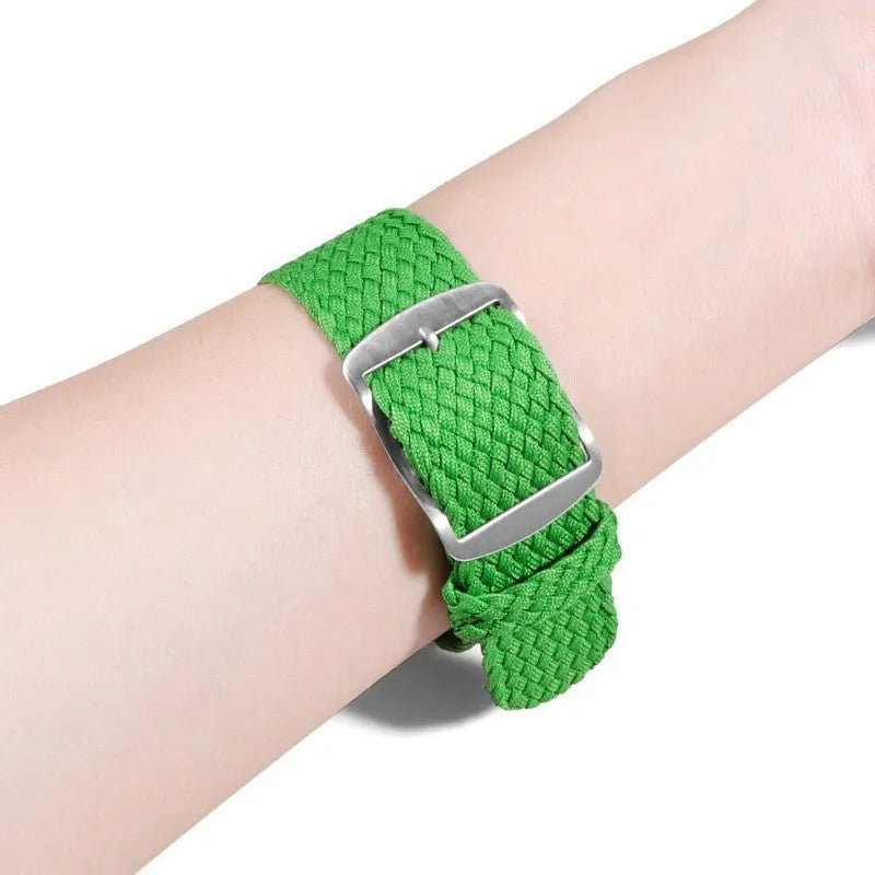 Woven nylon watchband in multiple colour options, 14-22mm width, with spring bar attachment