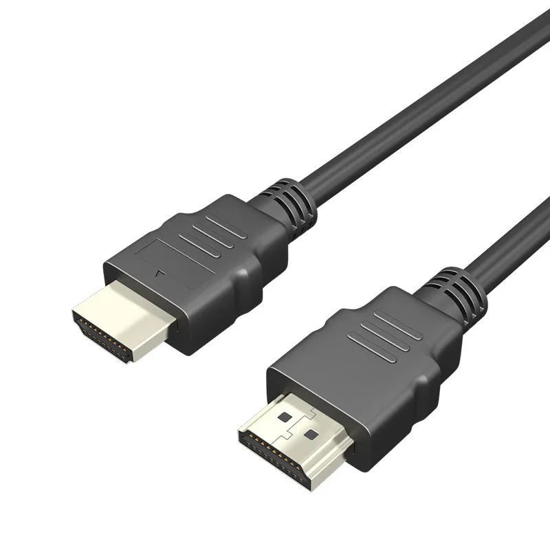 Black HDMI cable with nickel-plated connectors for set-top box connections in multiple lengths