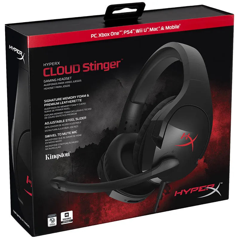Black wired gaming headset with over-ear design and microphone for esports and PC use