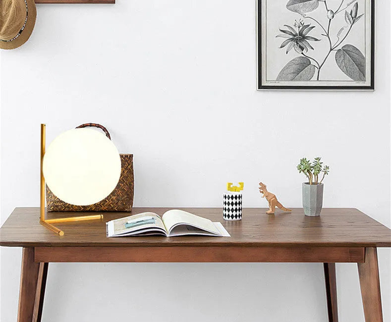 Glass shade LED table or floor lamp in one of three size options for living room or study.
