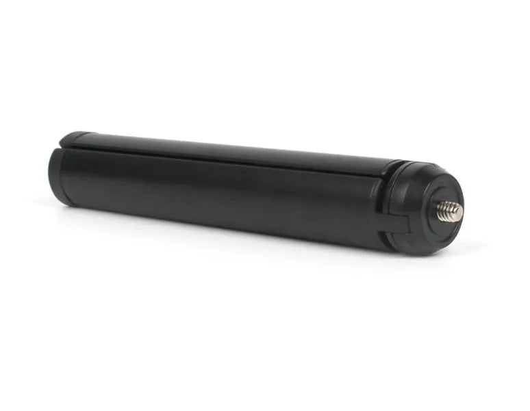 Black aluminium alloy mobile phone tripod handheld stabiliser compatible with iPhone