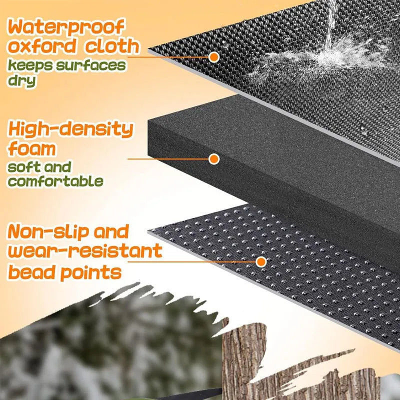 Black and camouflage Oxford cloth heating cushion 40x32cm for outdoor stadium seating