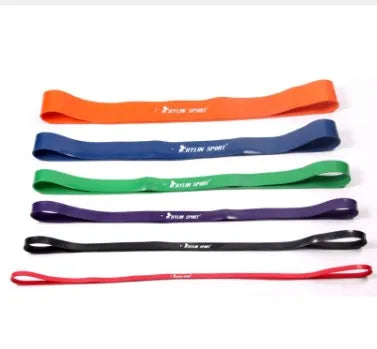 Nature Pure latex resistance bands six colour set 208cm long 4.5mm thick with red black purple green blue orange loops