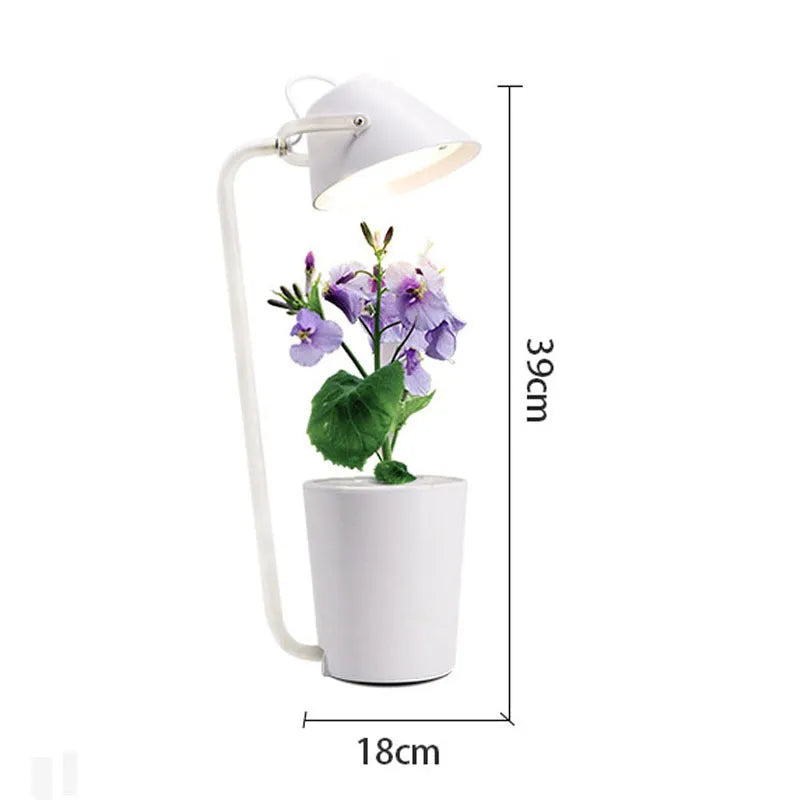 White plastic hydroponic container for desktop soilless plant cultivation