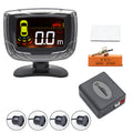 Wireless vehicle reversing sensor kit with main unit, LED display, and four ultrasonic probes.