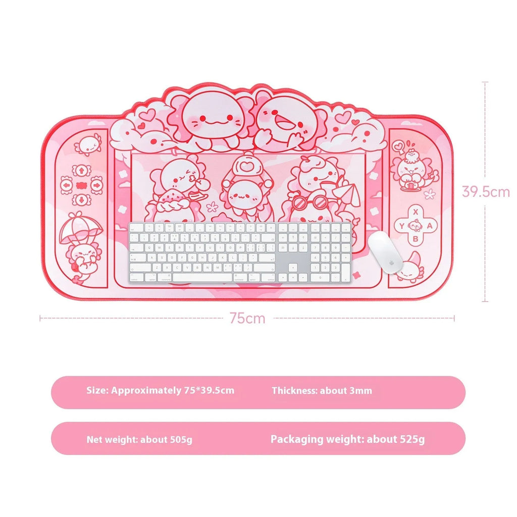 Hexagonal dragon crane machine cartoon anime design on 75cm cloth mouse pad with wrist support