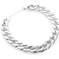 Gold colour geometric pendant dog collar with twisted chain adjustable 21-50cm