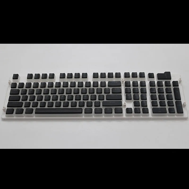 108-key pudding keycap set with transparent sides for mechanical keyboards in various colour options