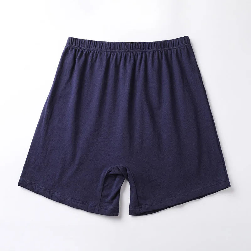 Men's solid colour high-waist boxer shorts in modal fabric showing colour options and sizing