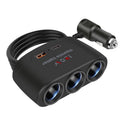 Multi-function car cigarette lighter adapter with USB Type-C PD fast charging ports for 12V24V vehicles