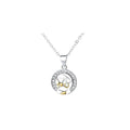 Sun moon couple necklace with electroplated copper cross chain and celestial pendant charms