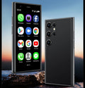 S23PRO & XS15 mini smartphone in black, green, or pink purple with straight plate design