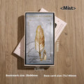 Classical Chinese style metal feather bookmark in Aurora colour with decorative feather shape