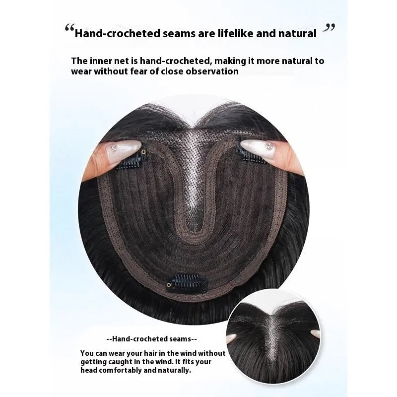 Women's full-head artificial hair wig with Chinese character bangs brown black colour