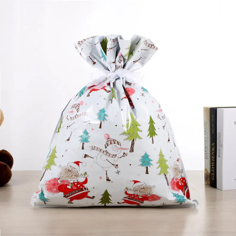 Christmas gift tying packing machine with OPP aluminium laminated PE bags in various sizes and colours