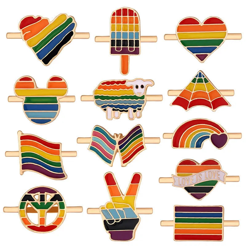 Apple Watch cartoon rainbow love metal wall clock band simple style table buckle close up