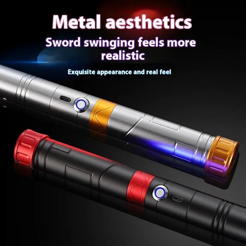 Star Wars metal laser sword toy with 16 colours and sound effects, black red edition
