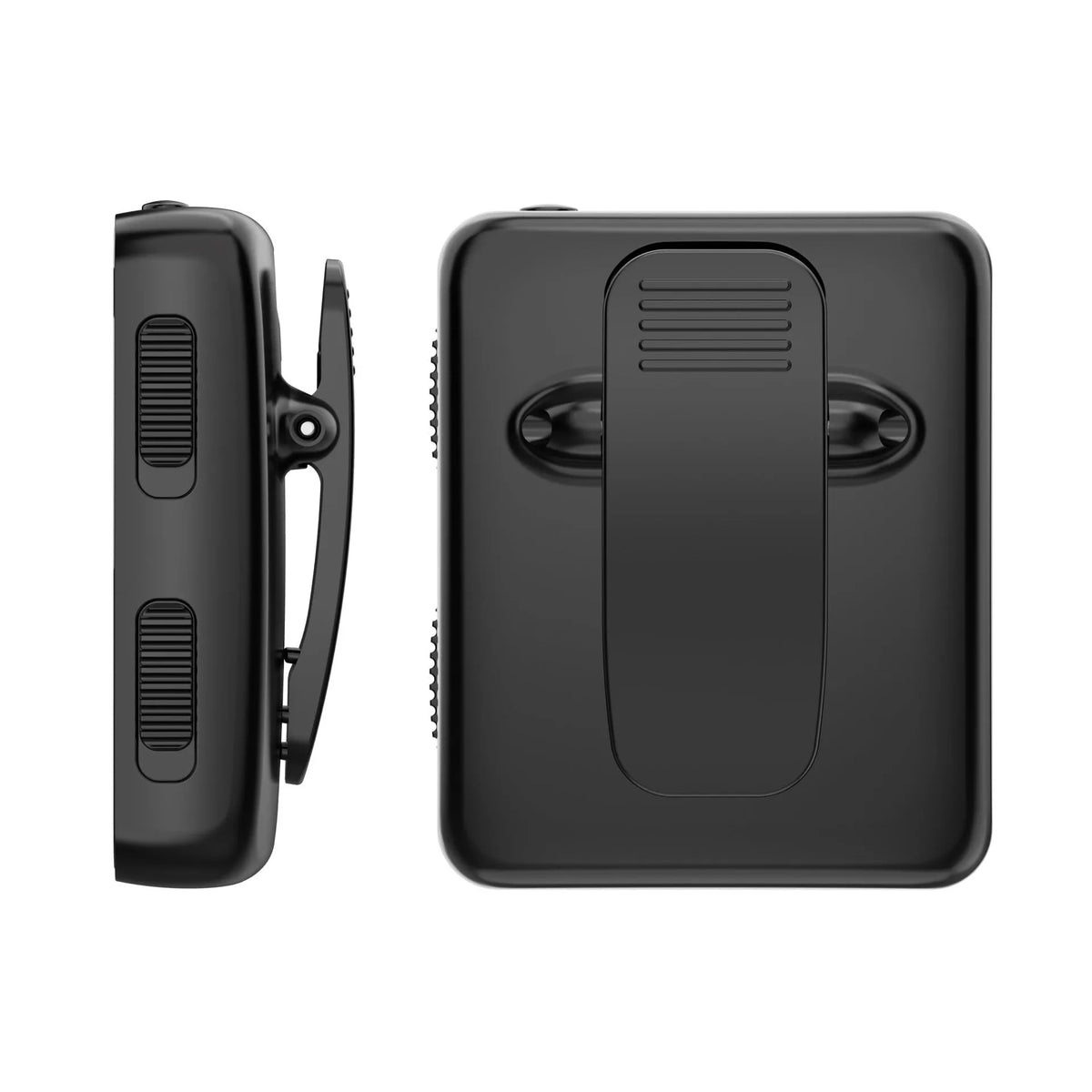 Black ABS earphone monitor transceiver system with transmitter, receiver, Type-C data cable and 3.5mm audio cable