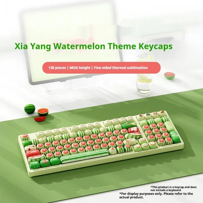Xia Yang Watermelon theme mechanical keyboard key caps with five-sided sublimation printing