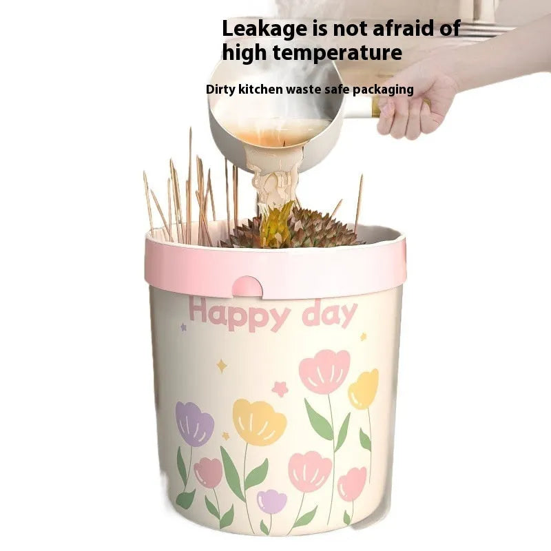 Pink degradable drawstring garbage bag with argy wormwood mosquito repellent, dimensions 44cm by 48cm.