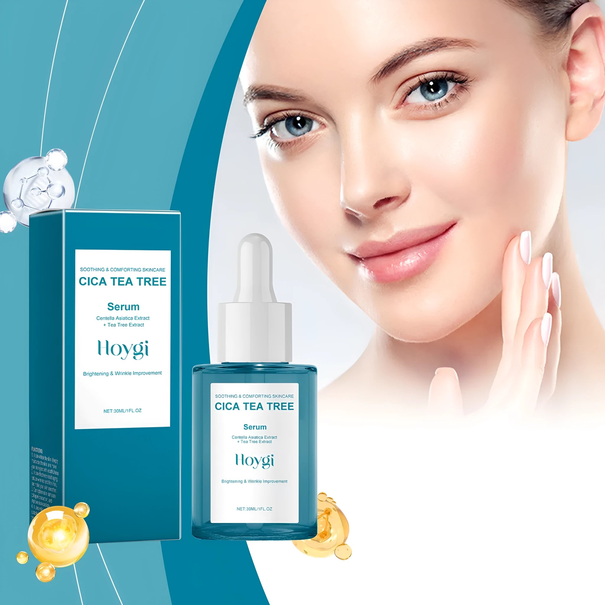 30ml Centella Asiatica firming care solution bottle for moisturising skin treatment
