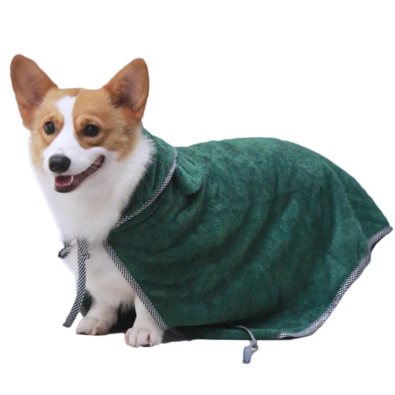 Grey and green ultra fine fibre pet towels for dogs and cats in three sizes.