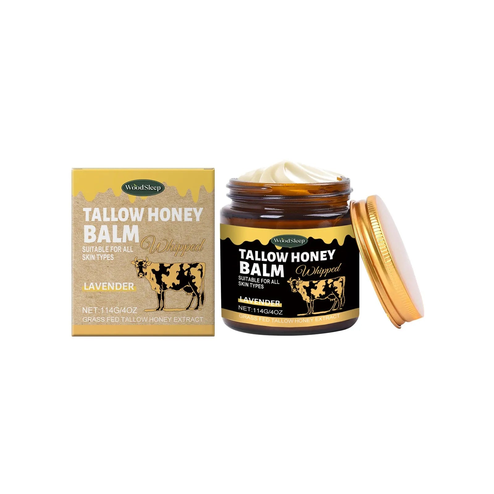 Jar of Butter Skin Cream, 114g, with ingredients glycerin, mineral oil, honey, and lavender extract.