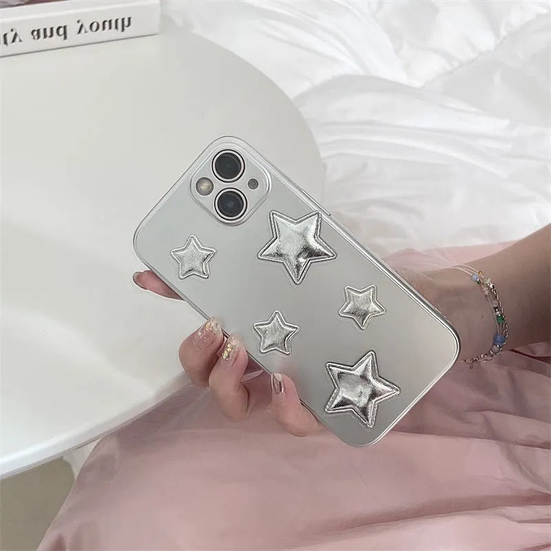 Silver electroplated silicone phone case for iPhone X to 14 Pro Max with XINGX five-dimension design