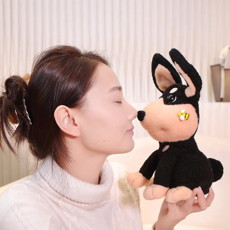 Electric puppy bee plush toy 25cm singing wagging tail USB rechargeable baby toy