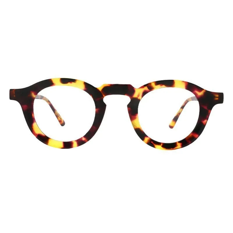 Hip-hop fashion glasses with plate frame and thick sebum colour stitching in box-style design