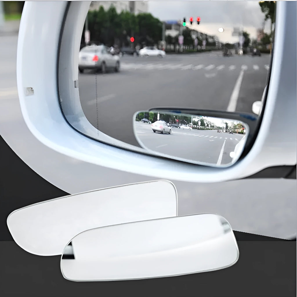 Adjustable glass blind spot mirror for car rearview with adhesive installation