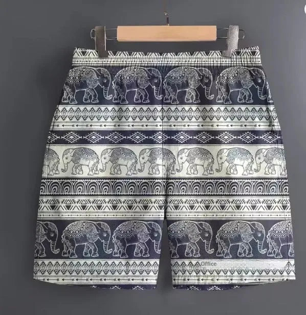 Men's polyester outdoor sport shorts in multiple patterns and colours with size range up to 5XL