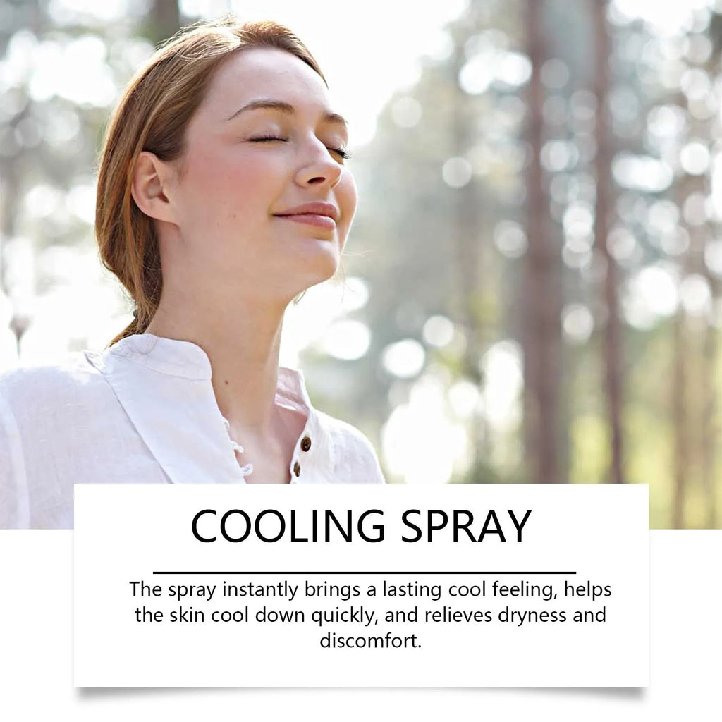 50ml portable cooling spray bottle with mint extract for summer outdoor refreshment