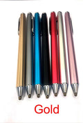 A metal-shell stylus pen with a fine tip for phone and tablet touch screens.