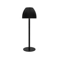 Ins pattern dimming night light with thin round base in black colour showing touch control surface