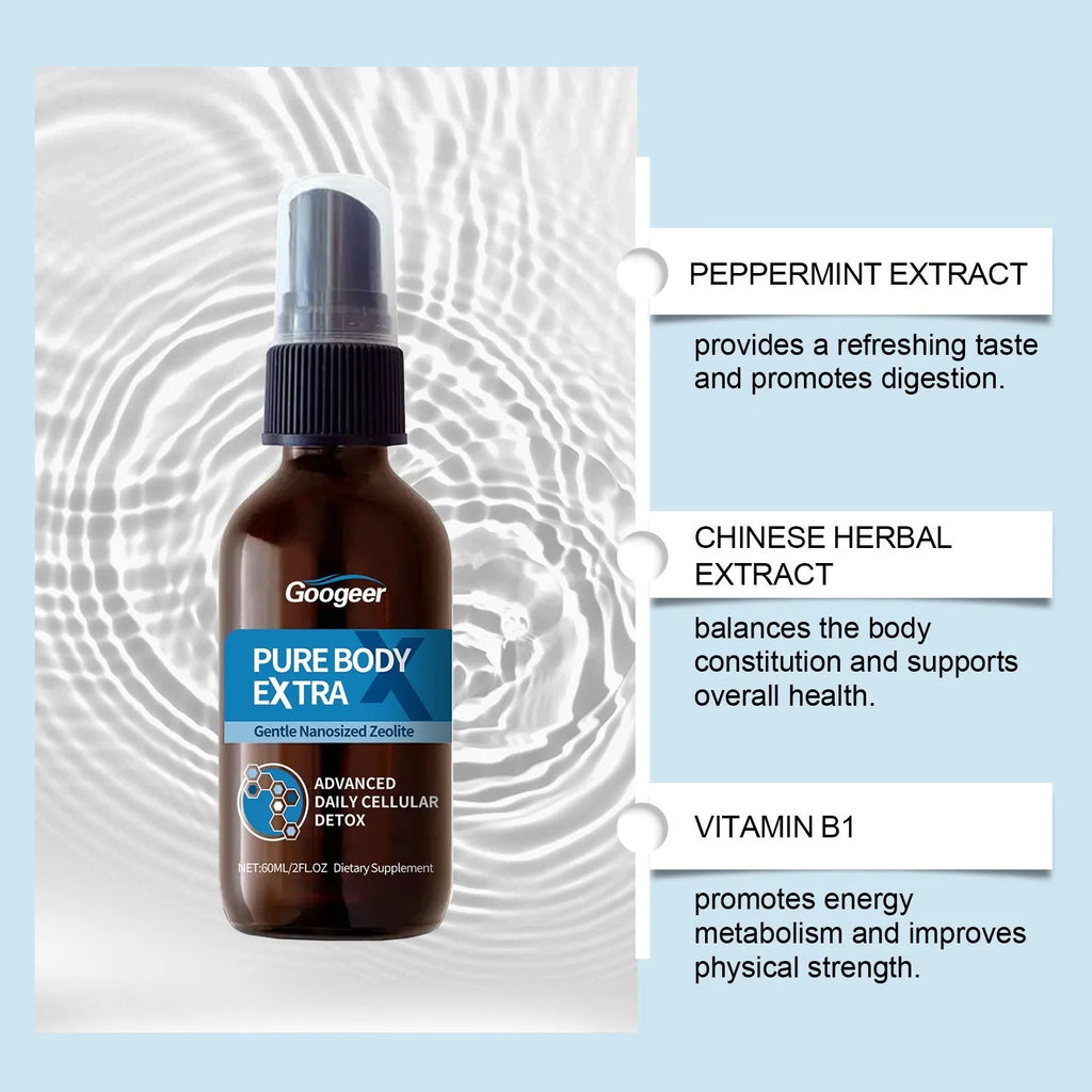 60ml oral spray body treatment product with spray mechanism for personal hygiene use